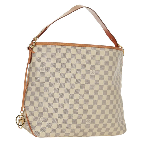 LOUIS VUITTON Damier Azur Delightful MM Shoulder Bag N41448 LV Auth 171015V