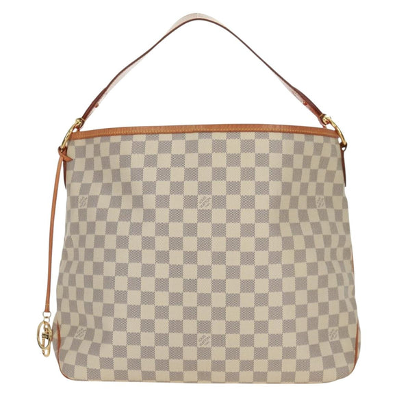 LOUIS VUITTON Damier Azur Delightful MM Shoulder Bag N41448 LV Auth 171015V