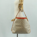 LOUIS VUITTON Damier Azur Delightful MM Shoulder Bag N41448 LV Auth 171015V-24