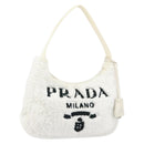 PRADA Handtasche aus Frottee in Weiß, Original 171022-1