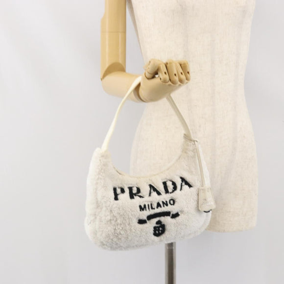 PRADA Handtasche aus Frottee in Weiß, Original 171022