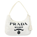 PRADA Handtasche aus Frottee in Weiß, Original 171022-13