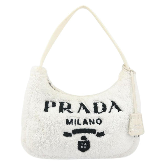 PRADA Handtasche aus Frottee in Weiß, Original 171022