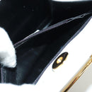 Salvatore Ferragamo Handtas Leer Wit Goud Auth 171023A-23