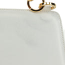 Salvatore Ferragamo Handtas Leer Wit Goud Auth 171023A-3