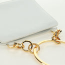 Salvatore Ferragamo Handtas Leer Wit Goud Auth 171023A-7