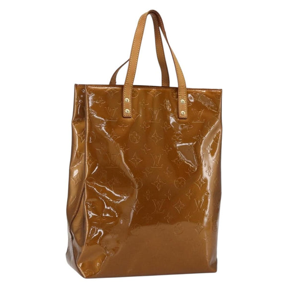 LOUIS VUITTON Monogram Vernis Reade MM Hand Bag Bronze M91143 LV Auth 171026