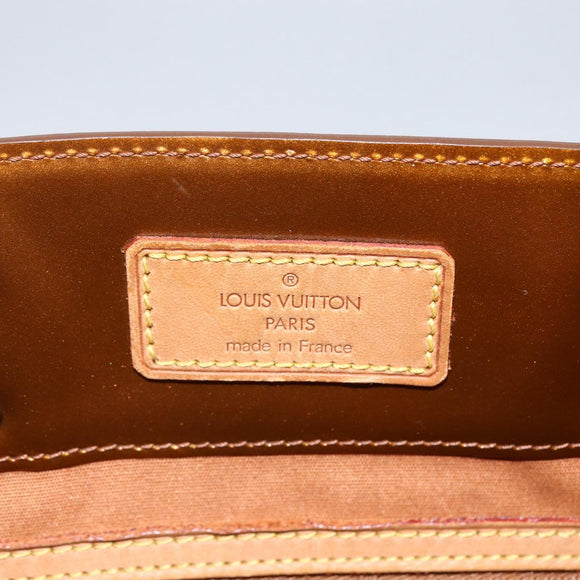 LOUIS VUITTON Monogram Vernis Reade MM Hand Bag Bronze M91143 LV Auth 171026