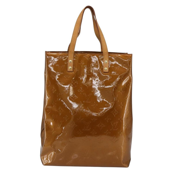 LOUIS VUITTON Monogram Vernis Reade MM Hand Bag Bronze M91143 LV Auth 171026
