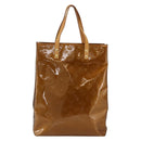 LOUIS VUITTON Monogram Vernis Reade MM Hand Bag Bronze M91143 LV Auth 171026-3