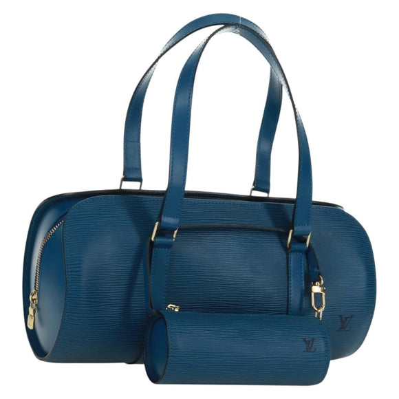 LOUIS VUITTON Epi Soufflot Hand Bag Blue M52225 LV Auth 171028V