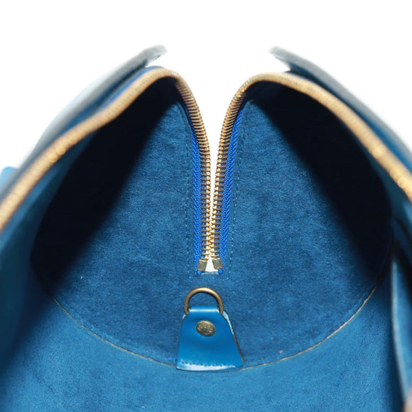 LOUIS VUITTON Epi Soufflot Hand Bag Blue M52225 LV Auth 171028V