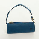 LOUIS VUITTON Epi Soufflot Hand Bag Blue M52225 LV Auth 171028V-22