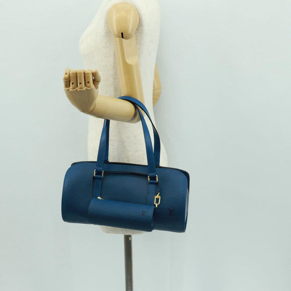 LOUIS VUITTON Epi Soufflot Hand Bag Blue M52225 LV Auth 171028V