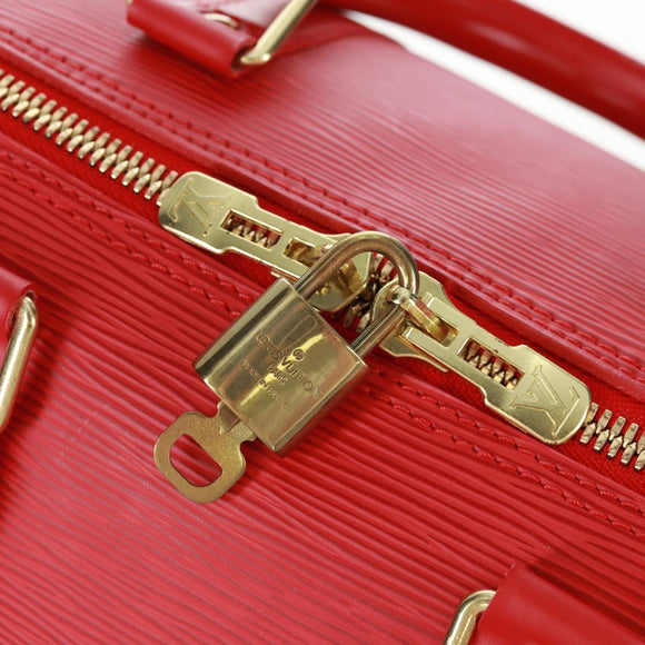 LOUIS VUITTON Epi Keepall 45 Boston Bag Red M42977 LV Auth 171030SAV
