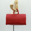 LOUIS VUITTON Epi Keepall 45 Boston Bag Red M42977 LV Auth 171030SAV-21