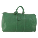 LOUIS VUITTON Epi Keepall 55 Boston Bag Green M42954 LV Auth 171031-1