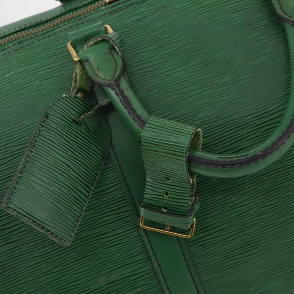 LOUIS VUITTON Epi Keepall 55 Boston Bag Green M42954 LV Auth 171031