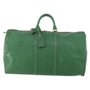 LOUIS VUITTON Epi Keepall 55 Boston Bag Green M42954 LV Auth 171031-13