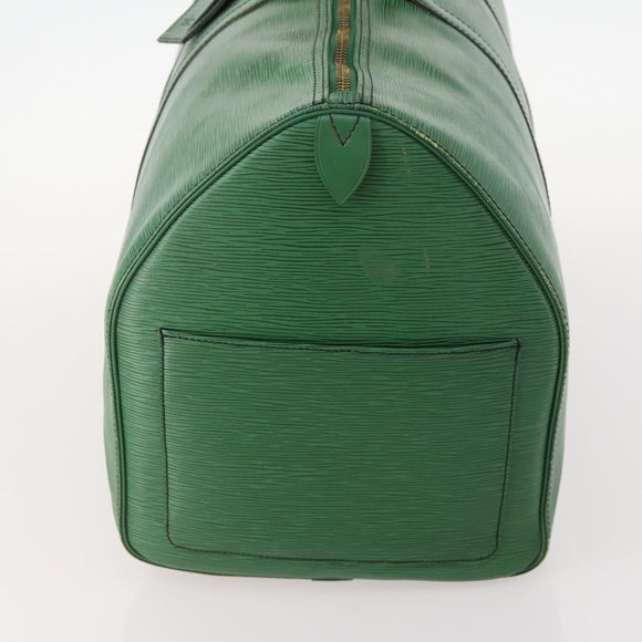LOUIS VUITTON Epi Keepall 55 Boston Bag Green M42954 LV Auth 171031