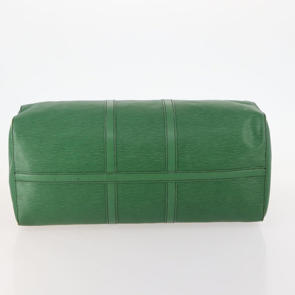 LOUIS VUITTON Epi Keepall 55 Boston Bag Green M42954 LV Auth 171031