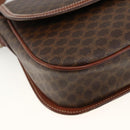 CELINE Macadam Canvas Shoulder Bag PVC Leather Brown Gold Auth 171040-15