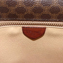 CELINE Macadam Canvas Shoulder Bag PVC Leather Brown Gold Auth 171040-18