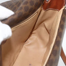 CELINE Macadam Canvas Shoulder Bag PVC Leather Brown Gold Auth 171040-19