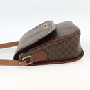 CELINE Macadam Canvas Shoulder Bag PVC Leather Brown Gold Auth 171040-3