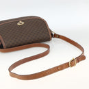 CELINE Macadam Canvas Shoulder Bag PVC Leather Brown Gold Auth 171040-7