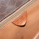 CELINE Macadam Canvas Circle Shoulder Bag PVC Leather Brown Gold Auth 171041-16