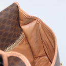 CELINE Macadam Canvas Circle Shoulder Bag PVC Leather Brown Gold Auth 171041-18