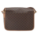CELINE Macadam Canvas Circle Shoulder Bag PVC Leather Brown Gold Auth 171041-3
