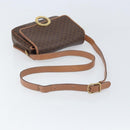 CELINE Macadam Canvas Circle Shoulder Bag PVC Leather Brown Gold Auth 171041-7