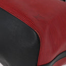 LOUIS VUITTON Epi Petit Noe Shoulder Bag Bicolor Black Red M44172 Auth 171047-14