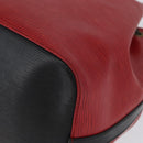 LOUIS VUITTON Epi Petit Noe Shoulder Bag Bicolor Black Red M44172 Auth 171047-16