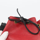 LOUIS VUITTON Epi Petit Noe Shoulder Bag Bicolor Black Red M44172 Auth 171047-10