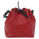 LOUIS VUITTON Epi Petit Noe Shoulder Bag Bicolor Black Red M44172 Auth 171047-13