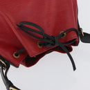 LOUIS VUITTON Epi Petit Noe Shoulder Bag Bicolor Black Red M44172 Auth 171047-6