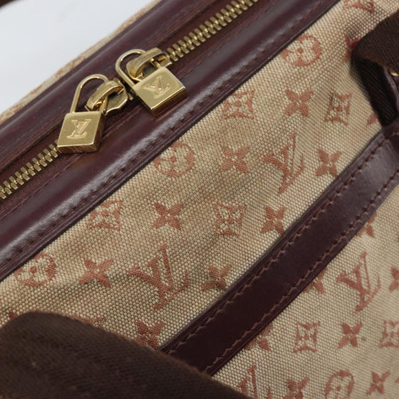 LOUIS VUITTON Monogram Mini Josephine PM Hand Bag Red M92216 LV Auth 171048