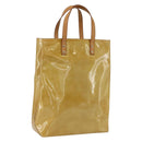 LOUIS VUITTON Monogram Vernis Reade MM Hand Bag Beige M91141 LV Auth 171054-1