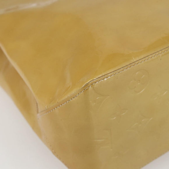 LOUIS VUITTON Monogram Vernis Reade MM Hand Bag Beige M91141 LV Auth 171054