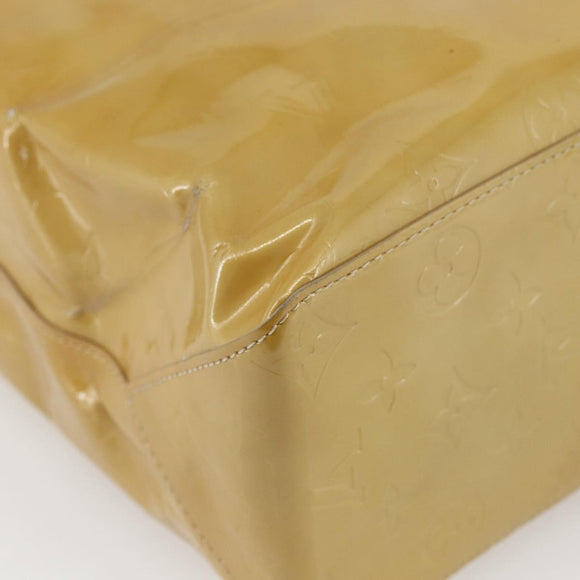 LOUIS VUITTON Monogram Vernis Reade MM Hand Bag Beige M91141 LV Auth 171054