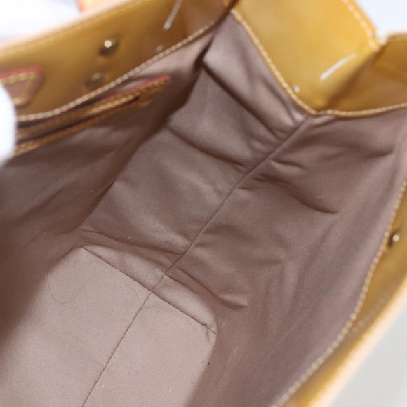LOUIS VUITTON Monogram Vernis Reade MM Hand Bag Beige M91141 LV Auth 171054