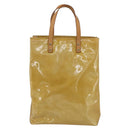 LOUIS VUITTON Monogram Vernis Reade MM Hand Bag Beige M91141 LV Auth 171054-2