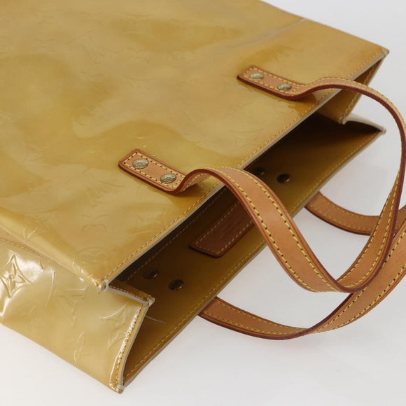 LOUIS VUITTON Monogram Vernis Reade MM Hand Bag Beige M91141 LV Auth 171054