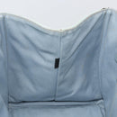 PRADA Canapa MM Hand Bag Canvas Light Blue Gold Auth 171056-19