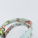 PRADA Canapa MM Hand Bag Canvas Light Blue Gold Auth 171056-8