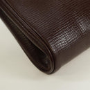 CELINE Circle Shoulder Bag Leather Brown Gold Auth 171061A-17