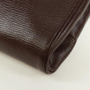 CELINE Circle Shoulder Bag Leather Brown Gold Auth 171061A-18